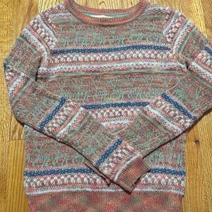 Anthropologie Sparrow Fair Isle Multicolored Sweater size Small